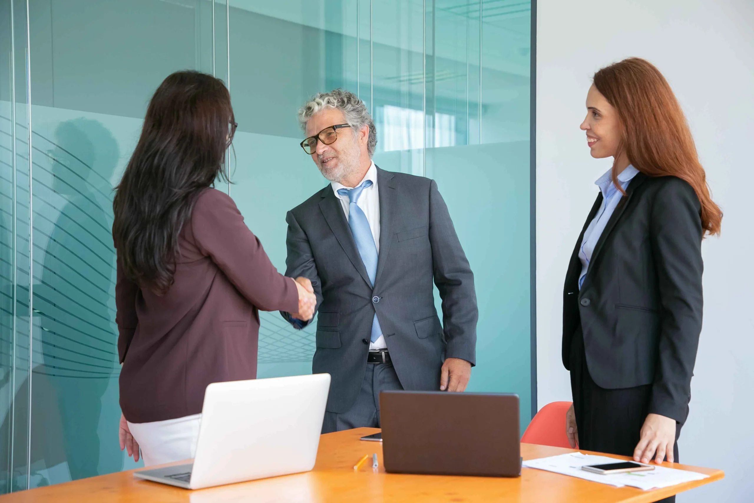 grey-haired-senior-manager-handshaking-greeting-businesswoman (1)